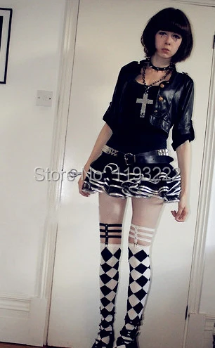 Подвязка для ног в стиле Харадзюку крутой эластичный кожаный пояс чулок ручной