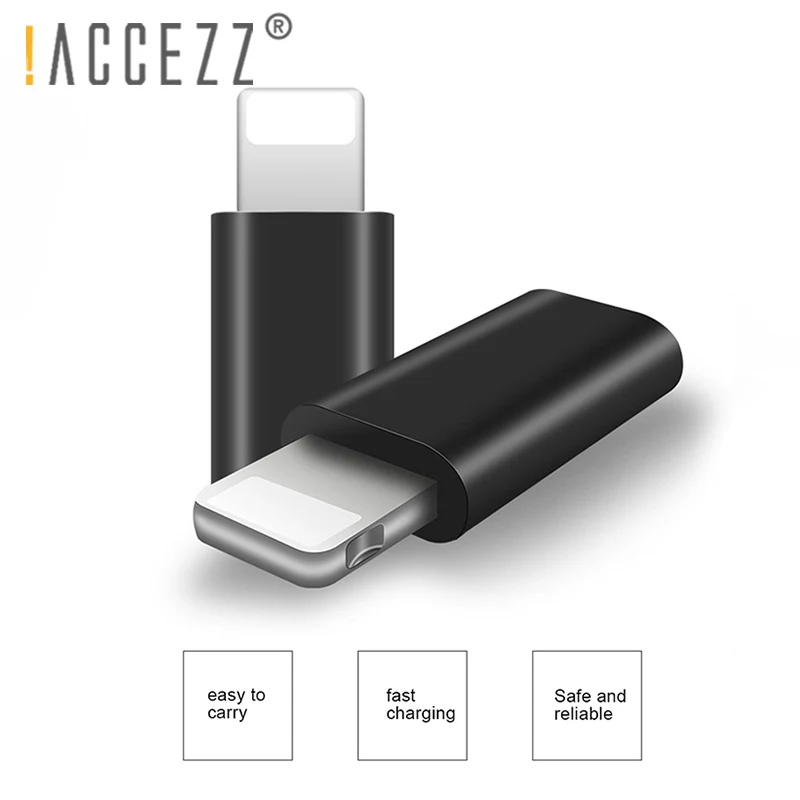 ! Переходник ACCEZZ OTG с Micro USB на Lighting для Apple адаптеров iphone 6 7X8 6s Plus ipad Air Mini адаптер