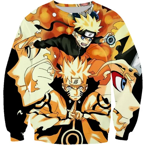 kids sweatshirt PLstar Cosmos Наруто толстовка с капюшоном детская одежда г. летние рубашки толстовки для мальчиков с Аниме Узумаки Наруто 3D толстовки пуловер с круглым вырезом - Цвет: kids sweatshirt