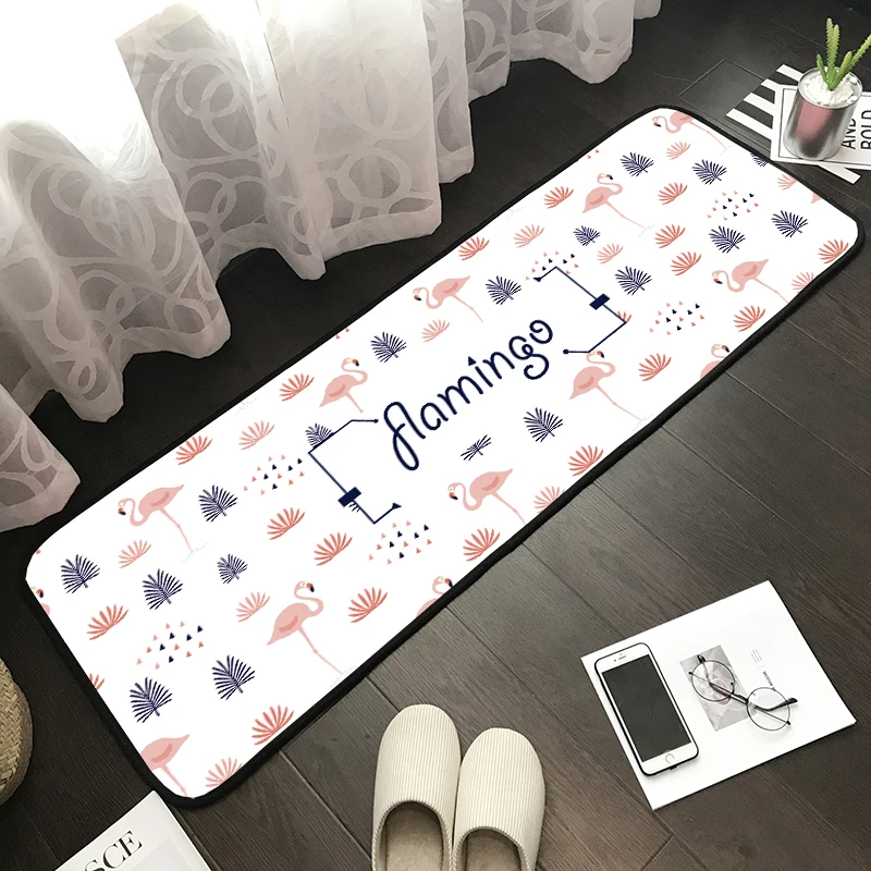 Slowdream Flamingos White Home Textiles Carpet Bathroom Rugs and Mats Kitchen Outdoors Mat Washable Clean 3 Sizes 1pcs |