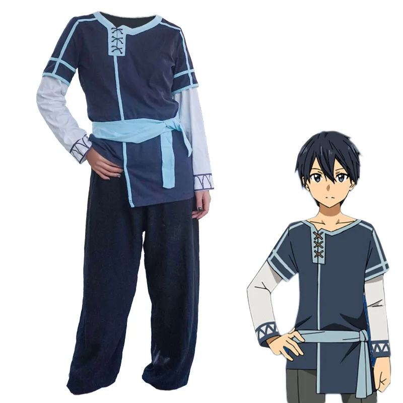 Костюм для косплея из аниме Искусство меча онлайн мужская повседневная одежда