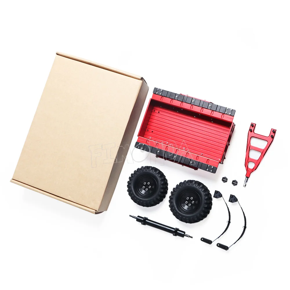 Металлический прицеп на радиоуправлении платформа грузовик для 1/10 RC Cralwer Axial SCX10