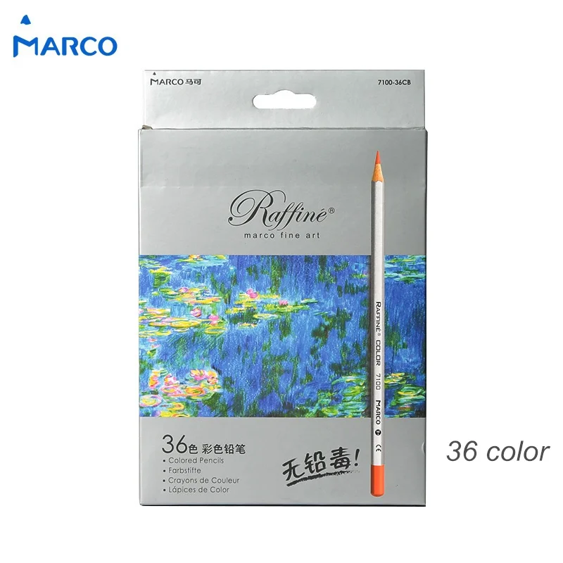 

36 pcs Marco color pencils for drawing Professional Non-toxic Lead-free Fine Art painting school supplies lapis de cor 6916