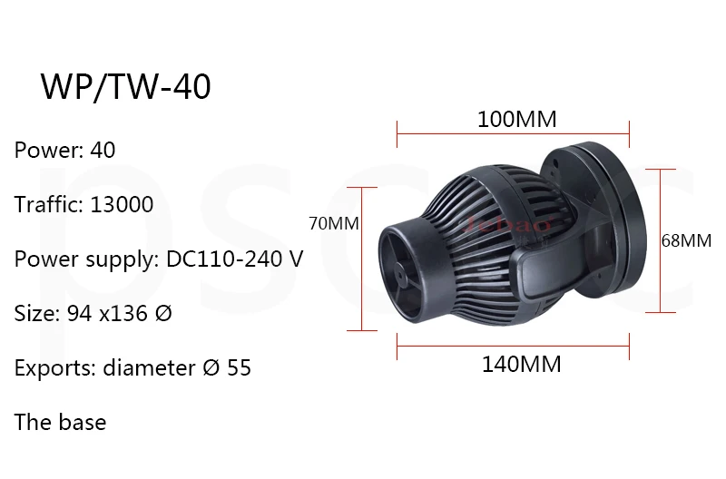 Jebao WP10 WP25 WP40 WP60 волновой производитель с контроллером Powerhead насос для морского аквариума SW 2 4 8 15