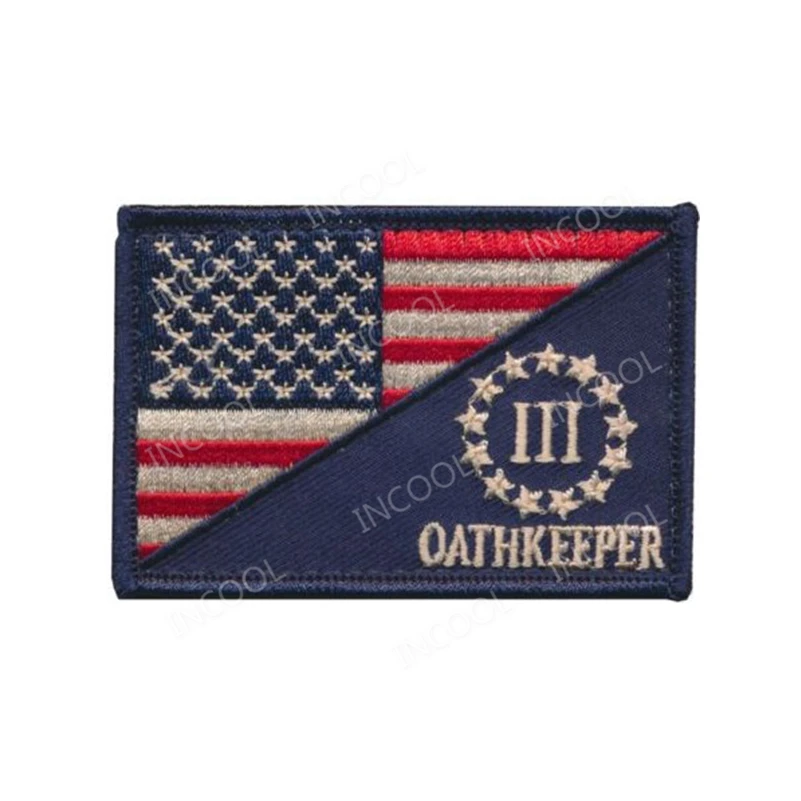 Embroidery Patch Skull Tactical USA Flag Three Percent Army Military Morale Patches Appliques Embroidered Badges Drop Shipping