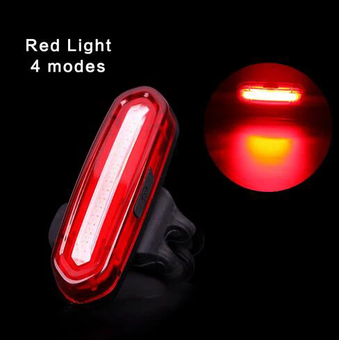 red light Охлаждать USB Перезаряжаемые горный велосипед задний фонарь MTB безопасности предупреждающий сигнал поворота фонарик, велосипедная фара, высокомощный светодиодный велосипедный фонарь - Цвет: red light