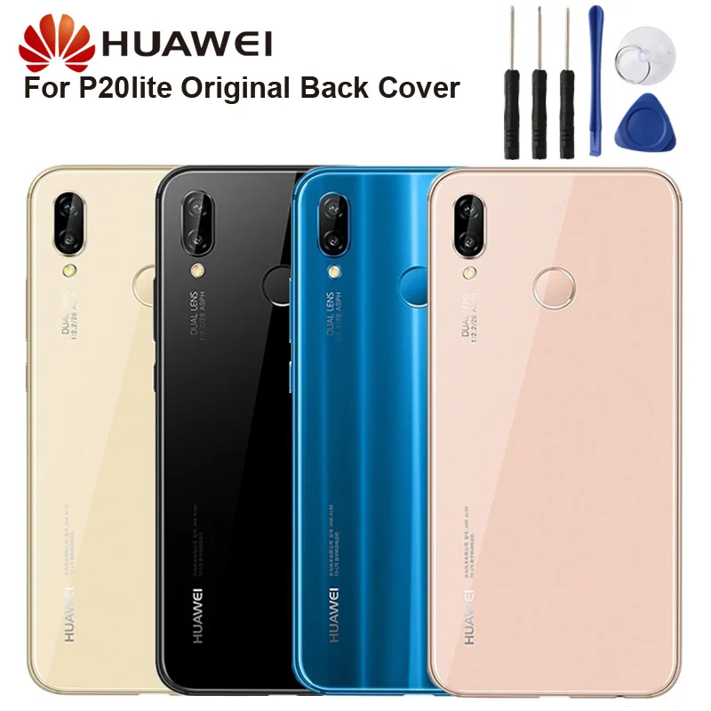 Стеклянный чехол для huawei P20 lite nova 3e, задняя крышка для двери, защитный чехол для телефона s