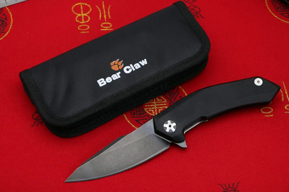 Nylon packaging blac LOVOCOO ZT0095 высокое качество 9CR18MOV лезвие G10 Ручка Открытый Флиппер складной нож Кемпинг Охота Карманные Подарочные Ножи EDC инструменты - Цвет: Nylon packaging blac