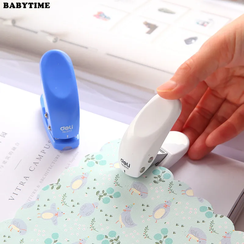 School Office Single Hole Puncher Hand Paper Punch Scrapbooking Punches 10 Pages All 1 PCS |