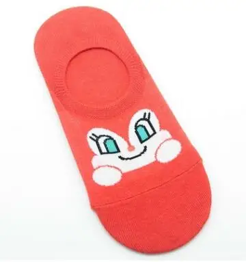 Аниме Anpanman Baikinman Носки Варенье дядя Shokupanman с изображением забавных милых женщин весенние, летние носки тонкие невидимые Нескользящие коттоновые носки - Цвет: 3