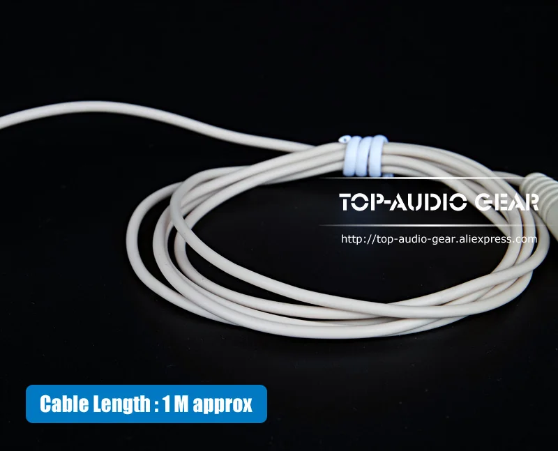 Гарнитура бежевая телесного цвета с ушным крючком микрофон для SENNHEISER EM SK 6000 EM6000