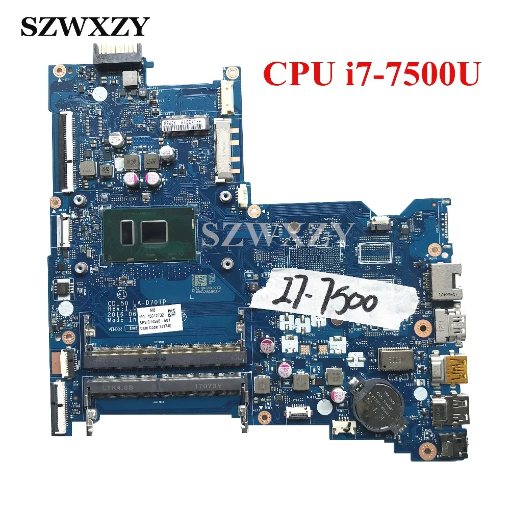 Для HP 15 AY AY198NR Материнская плата ноутбука LA D707P 914598 601 501 001 аккумулятор большой