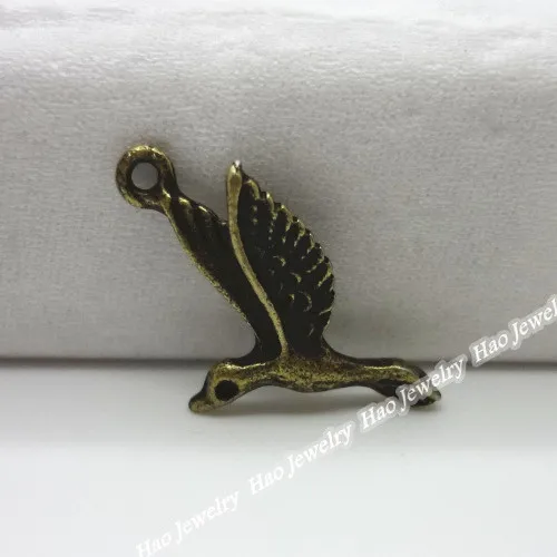 150 шт. винтаж подвески лебедь античная бронзовая подвеска цинкового сплава в