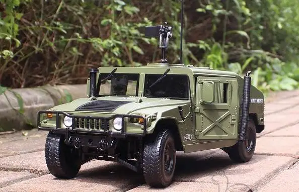 1/18 масштаб сплав Hummer боевой автомобиль воин 4x4 внедорожный грузовик модель