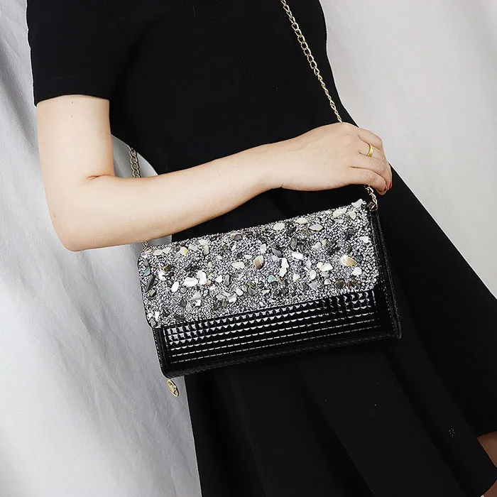 Роскошные сумки на плечо из лакированной кожи женские сумочки с цепочкой и для