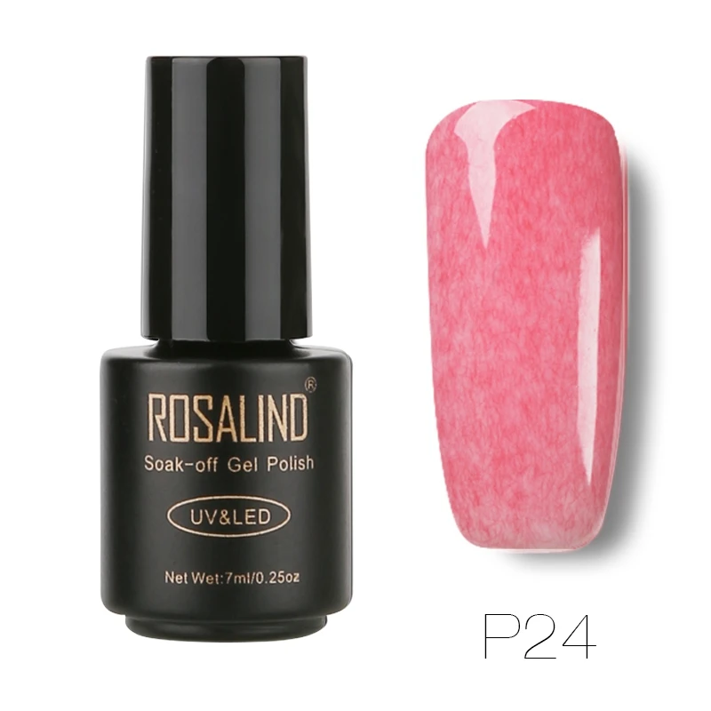 P24 ROSALIND 7 мл Лак для ногтей искусственный мех эффект P01-26 гель лак для ногтей Дизайн ногтей УФ светодиодный отмачиваемый гель белый лак набор для маникюра - Цвет: P24