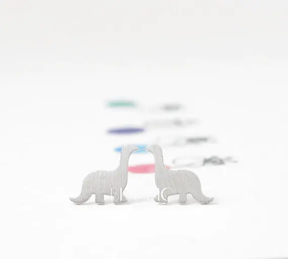 1pair Золото Серебро Розовое золото. Серьги в форме динозавров. | Украшения и