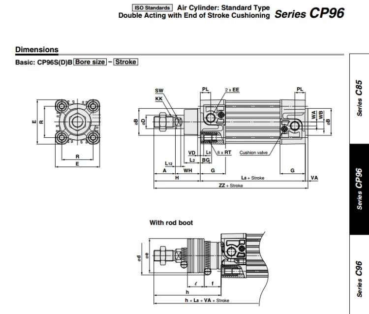 CP96SDB40-320 CP96SDB63-300C CP96SDB63-80 SMC товары для дома цилиндр пневматический инструмент