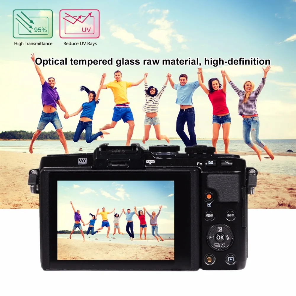Clearance! for Olympus EPL7 / EPL8 Camera 2.5D Curved Edge 9H Surface Hardness Tempered Glass Screen Protector Accessories | Электроника