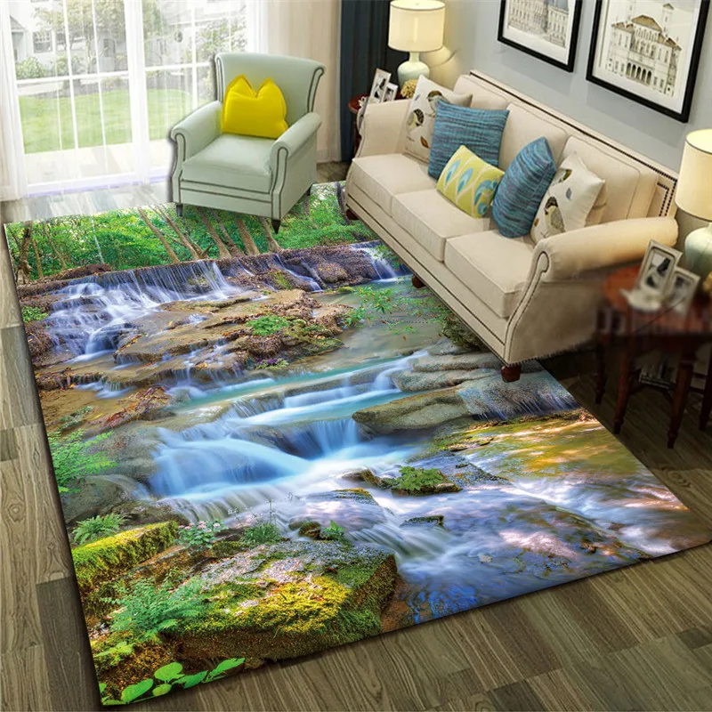 Новые творческие 3D печатных Садовый цветок Коврик для прихожей and Carpets шелковистый для Гостиная Спальня коврик для кухни, ванной Противоскользящие коврики - Цвет: 2