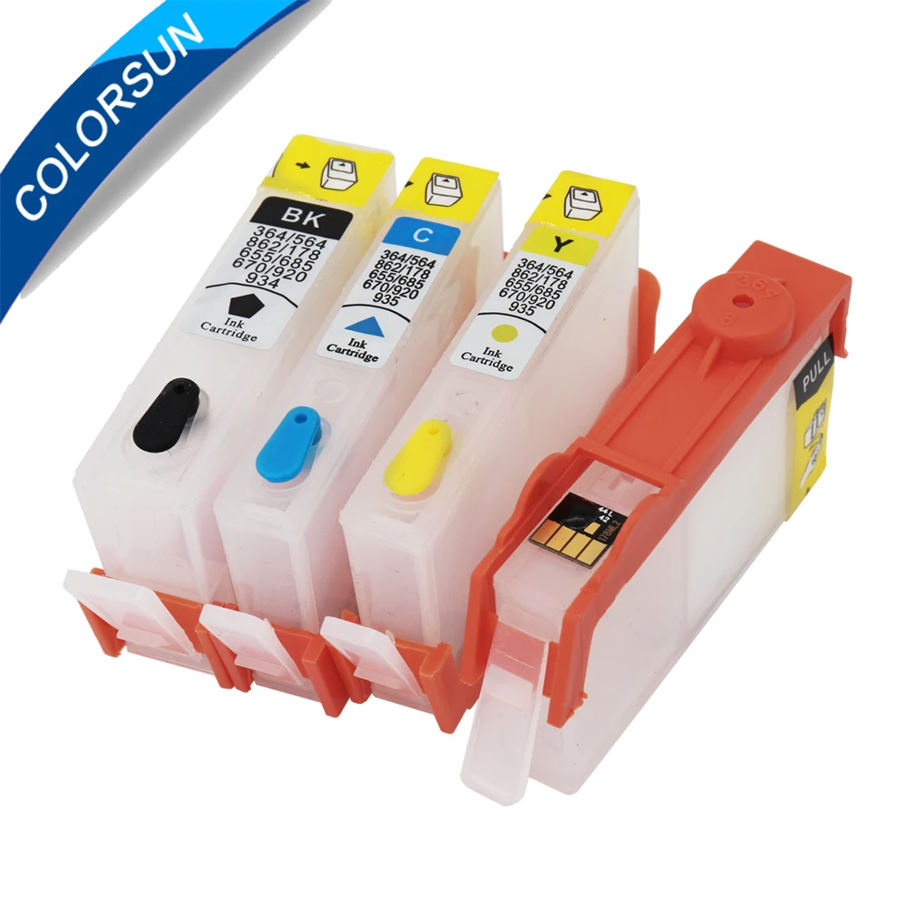 Многоразовый картридж Colorsun для HP 934 935 чернильный hp 934XL 935XL принтеров 6812 6830 6815 6835 6230