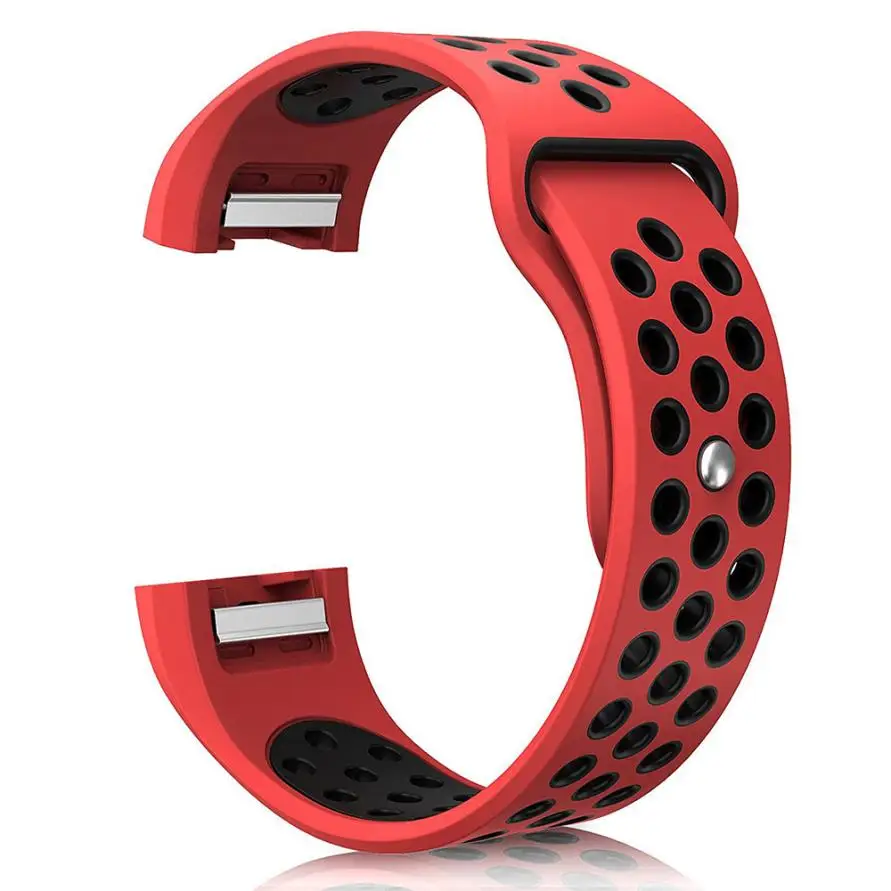 Модный двухцветный спортивный силиконовый браслет ремешок для Fitbit Charge 2 SmartWatch