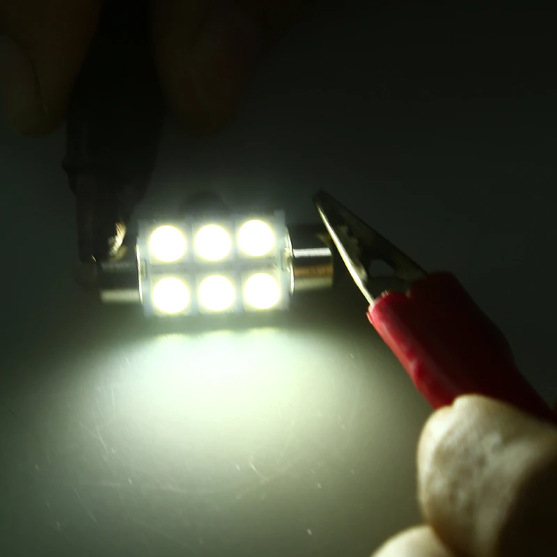 POSSBAY 20 шт. 36 мм 5050 6SMD белый микро общий автомобиль гирлянда для салона Купол