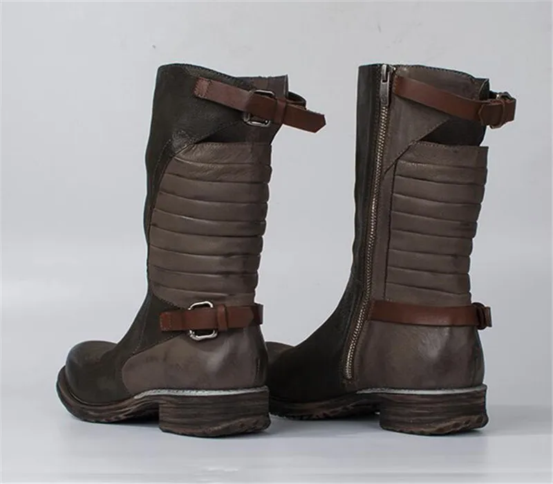 Jady/Винтажные разноцветные женские ботильоны из натуральной кожи; зимние высокие сапоги; женские сапоги для верховой езды на резиновой платформе с ремешками