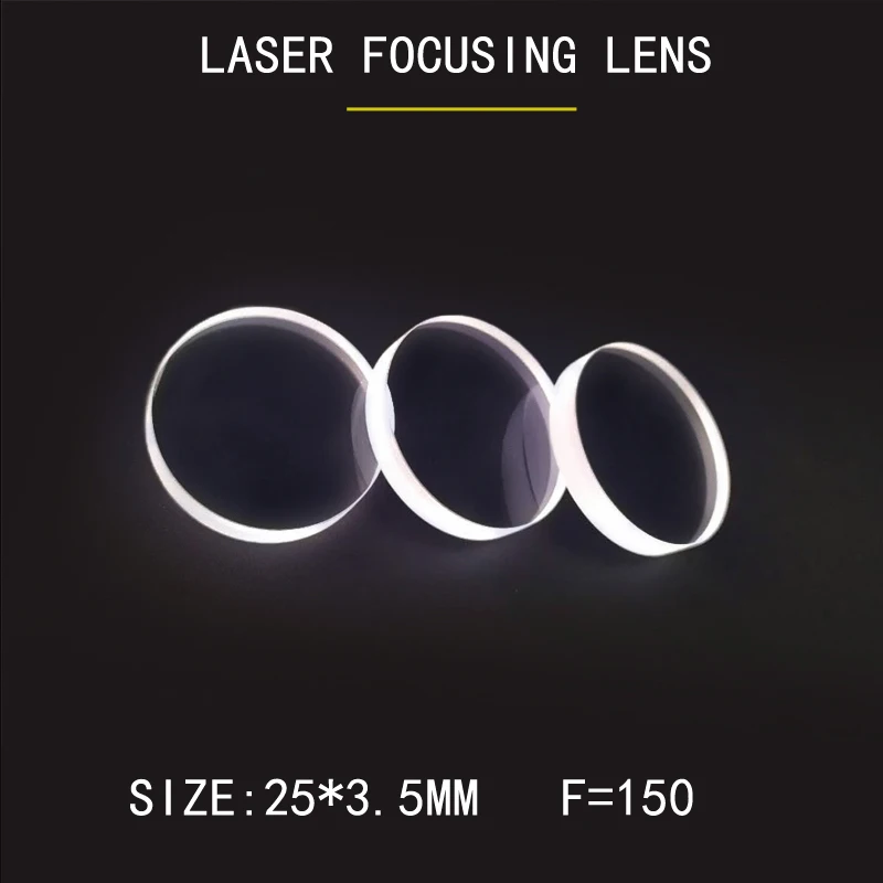 Weimeng-lente de enfoque láser para máquina de corte/soldadura/marcado, 25x3,5mm, F = 150 H-K9L, 1064nm, Plano-convexo