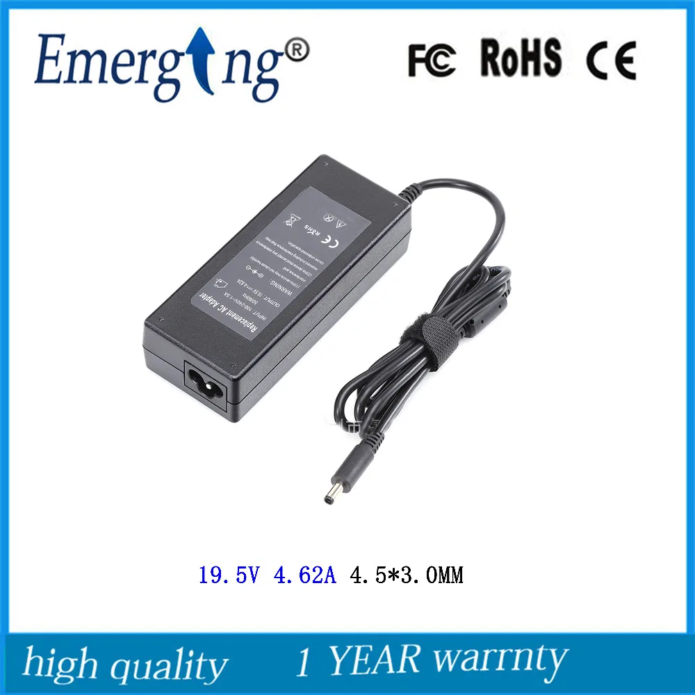 

19.5V 4.62 90W 4.5X3.0mm AC Adapter For Dell Inspiron Series 5348-R1236 0RT74M PA-1900-32D5 RT74