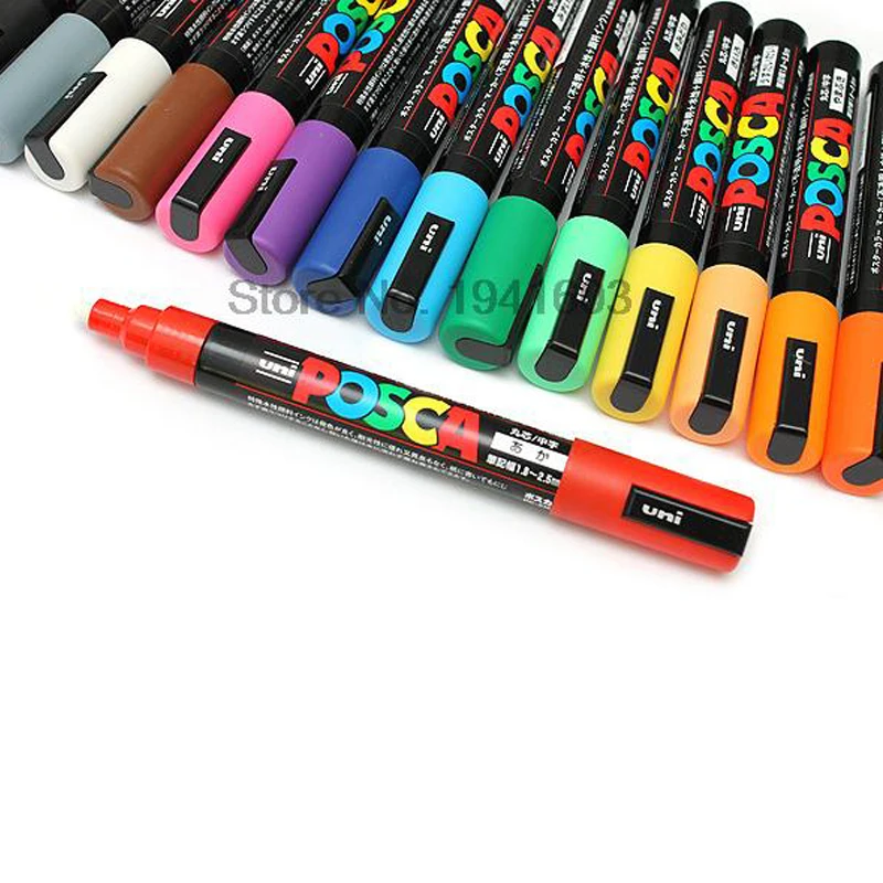 Uni-ball Posca PC-5M маркерные ручки средней пули для рисования школьные канцелярские