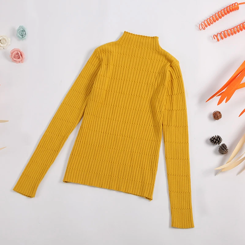 2019 New-coming spring Turtleneck Pullovers Sweaters Primer shirt long sleeve Short Korean Slim-fit tight sweater Women Jumper | Женская