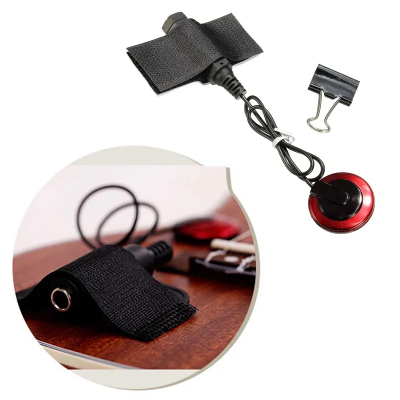 Зебра 1/4 дюйма Джек Профессиональный пьезо контактный микрофон пикап с зажимом