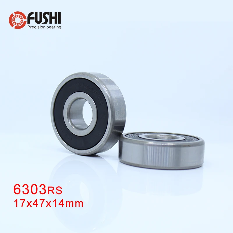 Шарикоподшипники 6303RS 2 шт. 17*47*14 мм с глубоким желобом 6303 2RS 6303RZ 180303 RZ RS EMQ качество| |