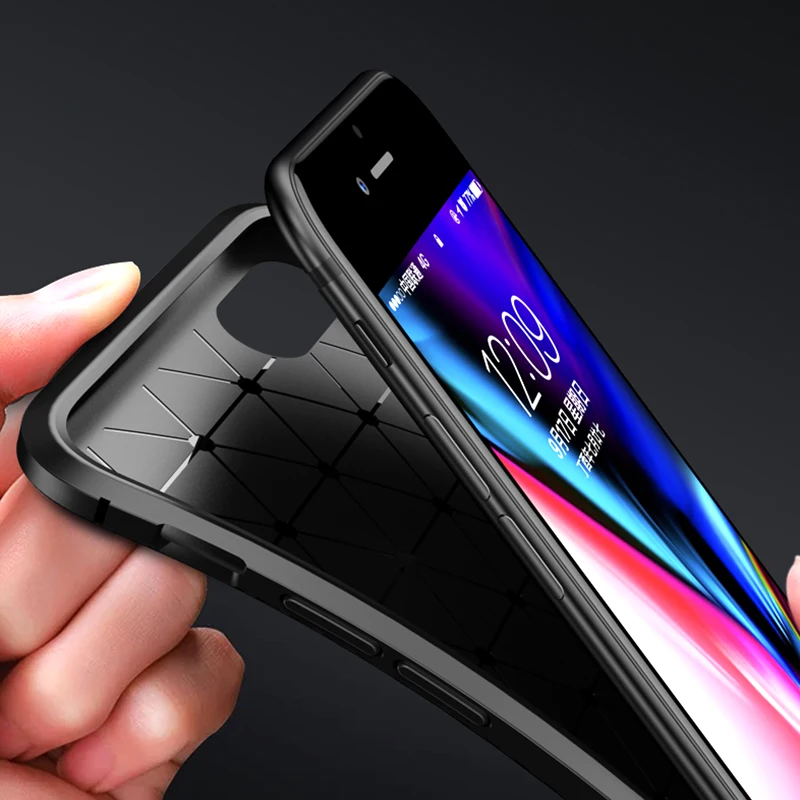 Luxury Carbon Fiber Back Soft Silicone TPU Case For iPhone 6 6s 7 Plus 8 Cases Full Cover Phone |