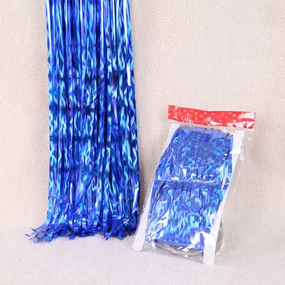 royal blue Вечерние занавески в виде единорога из фольги, мишура, украшения для дня рождения, для взрослых, занавески в виде дождя, свадебные, розовые, золотые, Вечерние Декорации для Fortnight - Цвет: royal blue
