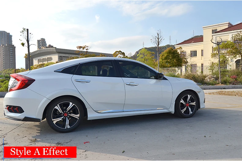 Для Honda Civic Sedan 10th автомобильный корпус дверь боковая молдинг линия отделка наклейка протектор акцент Подкладка Полосы