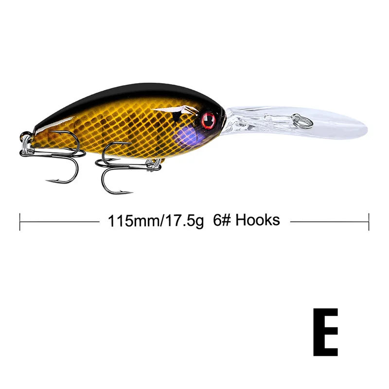 1 шт. 11 5 см 17 г рыболовные приманки Crankbait Shoal Group Fish Wobbler дальнего действия с крючком