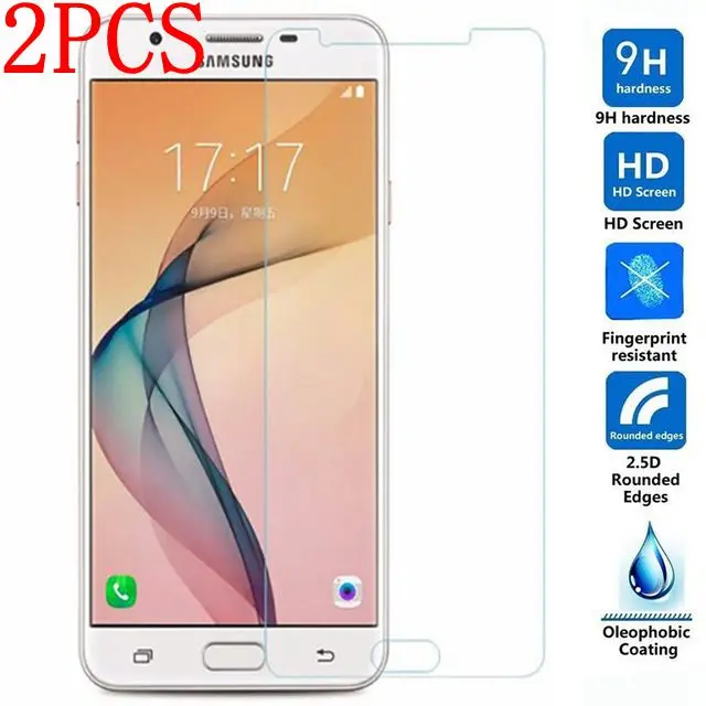 Закаленное стекло для Samsung Galaxy J5 Prime 2 шт. защита экрана защитная пленка телефона