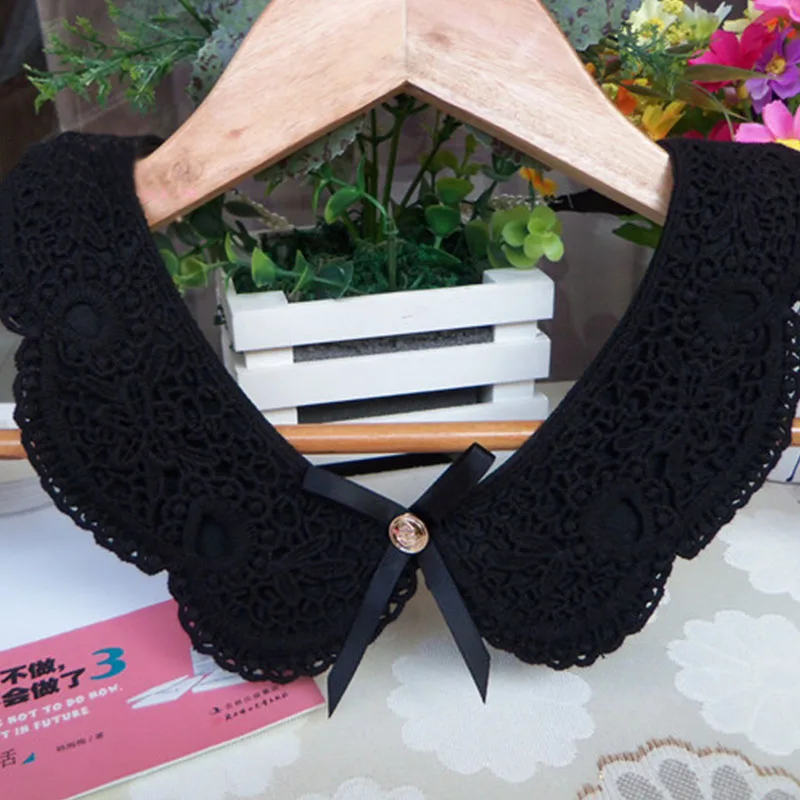 

Women Fashion Fake Collar Detachable Collars Lace Cotton Detachable Blouse Vintage Shirt Collar Lapel Top Clothes Accessories