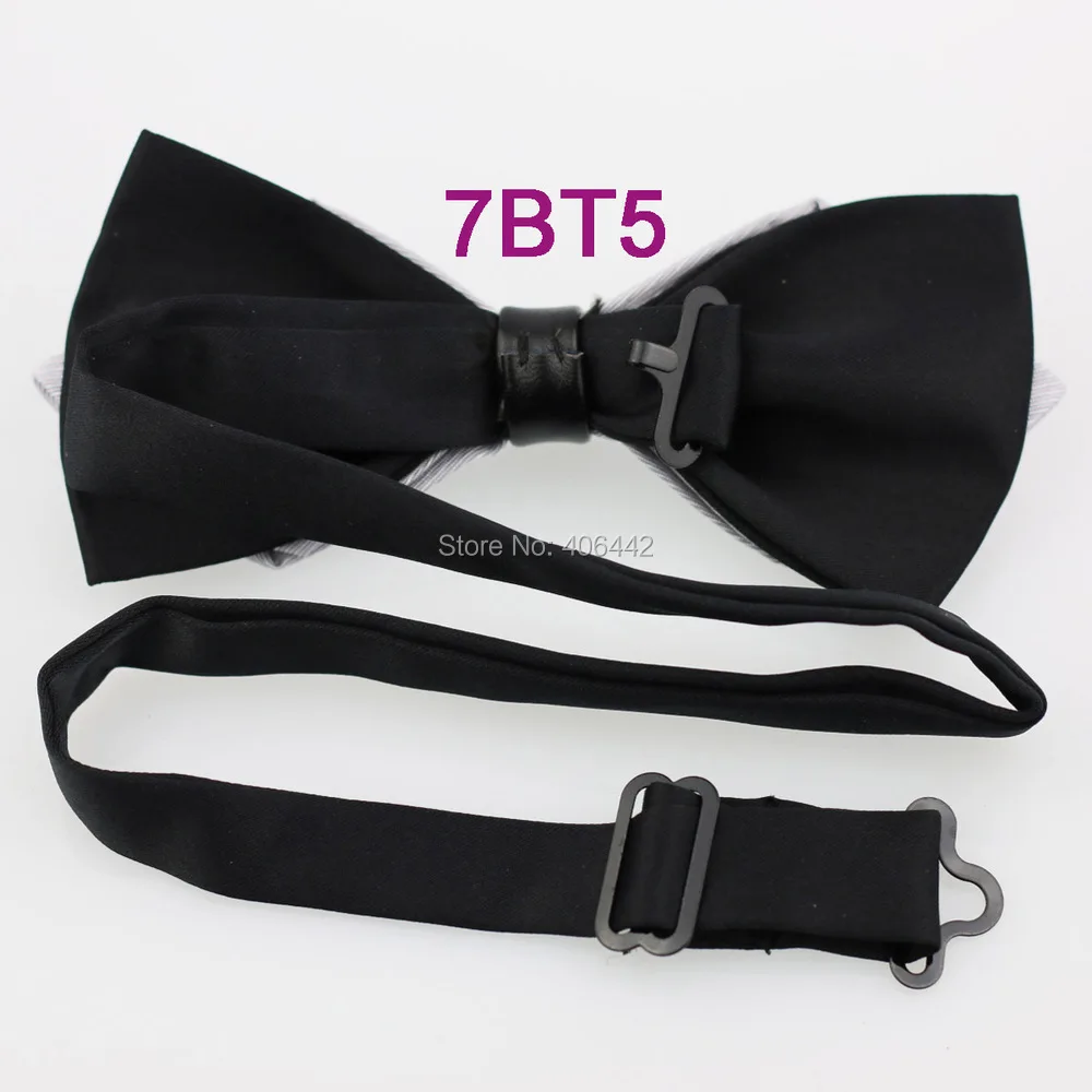YIBEI Coachella Ties Black Bottom Solid Color Gray Bowtie Two Tone Man Butterfly Diamond Leather Picker Tuxedo Bow Pre-Tied | Аксессуары