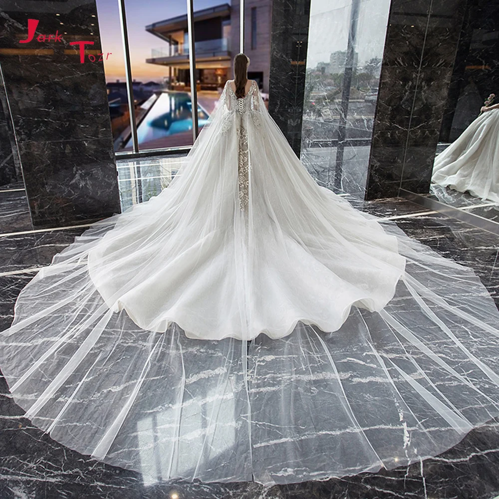Халат де mariée Princesse De Luxe 2019 Блестящий Бисер пайетки кружевные аппликационные