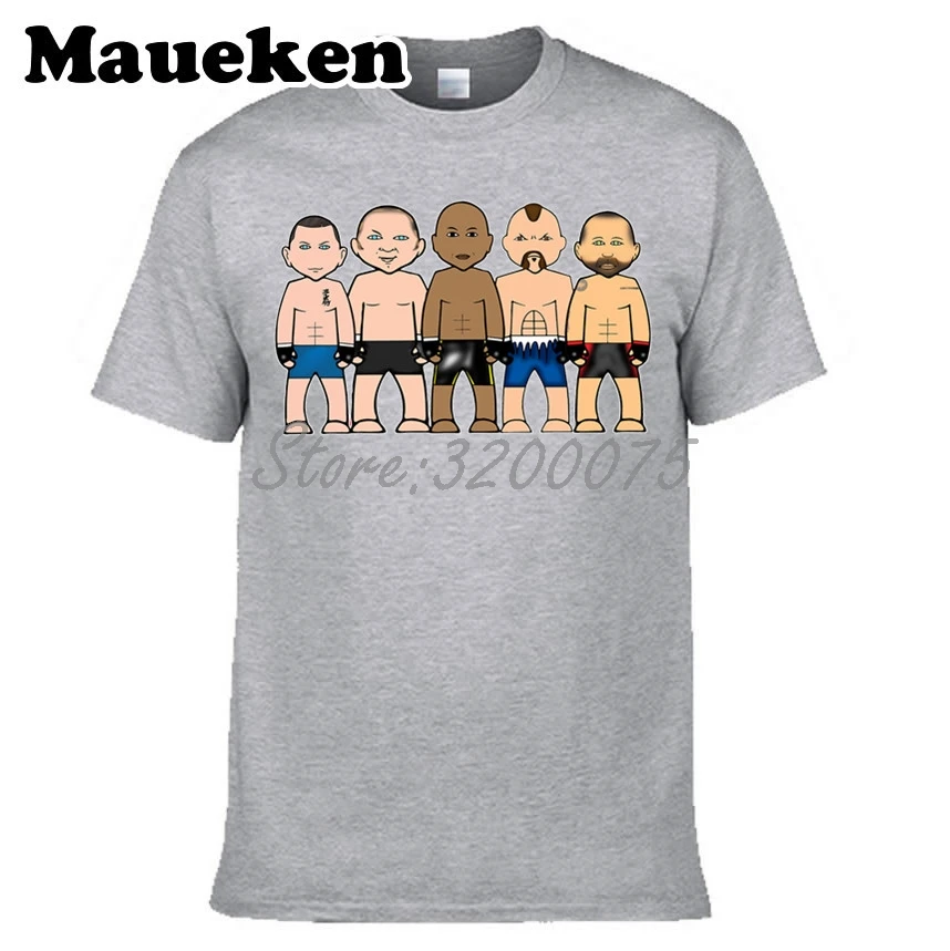 Men's CAGE FIGHTING LEGENDS Georges St Pierre Fedor Emelianenko Anderson Silva Wanderlei Chuck Liddell T-shirt tee | Мужская одежда