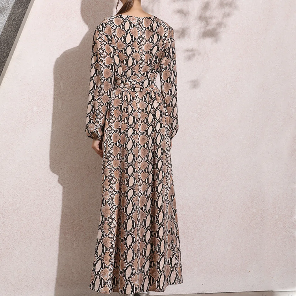 Платье макси в стиле Abaya мусульманское длинное платье с рукавом колокольчиком и