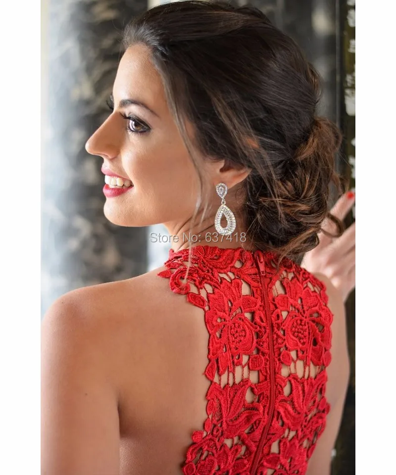 Vestidos de Formatura Red Graduation Dress Short Homecoming Dresses Cocktail with Lace and Layered Skirt | Свадьбы и торжества