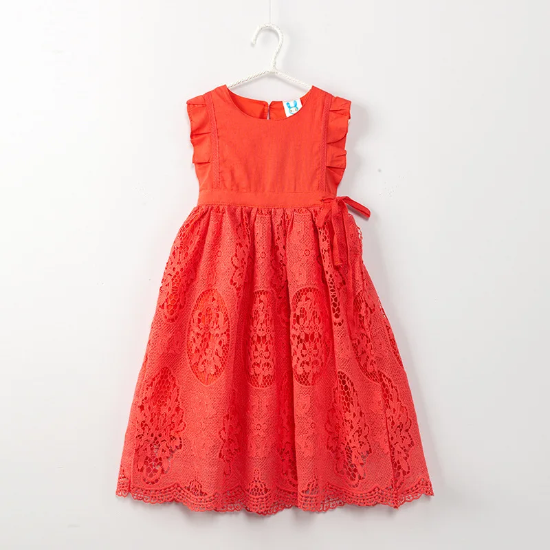 Розница размер 3 лет на 11 однотонное платье для девочек белого и красного цвета с