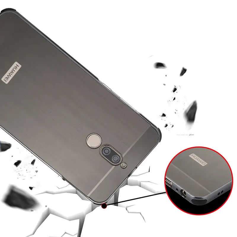Роскошный Алюминиевый металлический каркас бампер для Huawei Mate 10 lite чехол матовый