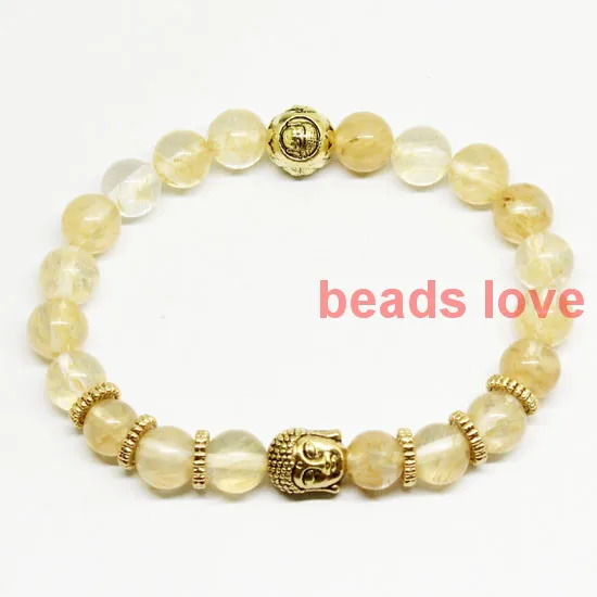 2016 новый дизайн ручной работы 8 мм натуральный цитрины кварцевый камень бисер