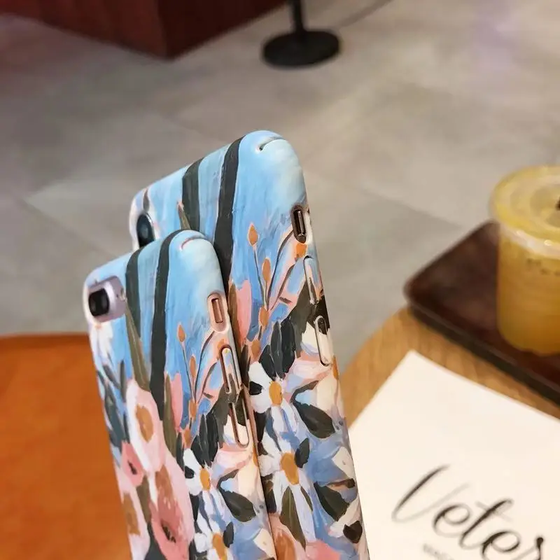 Чехол для iPhone 11 Pro Max XR XS X 7 8 6S Plus чехол-накладка в стиле ретро с цветочным рисунком
