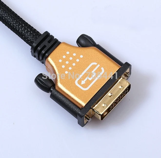 5 м Высококачественный золотой Кабель hdmi DVI(24 + 1) с нейлоновой сеткой для